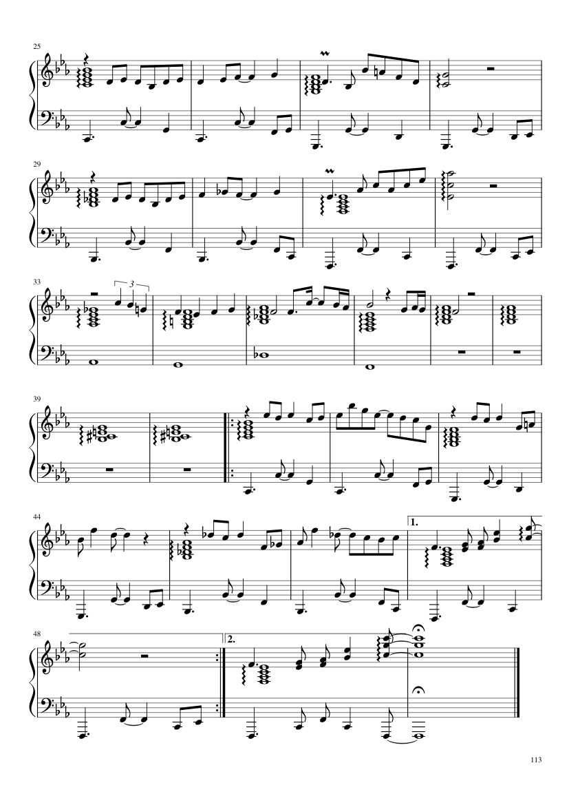 Undertale: Complete OST (101/101) (Update 160525) - piano sheet music page 113