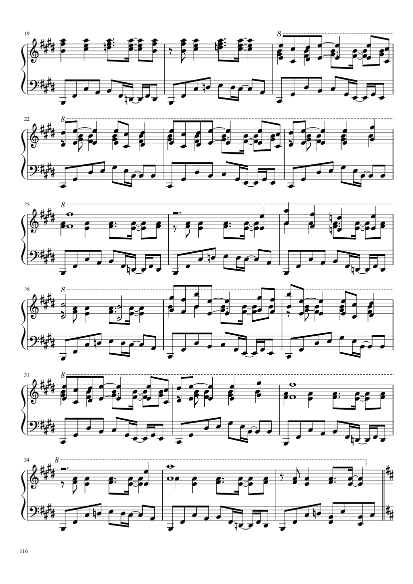 Undertale: Complete OST (101/101) (Update 160525) - piano sheet music page 116