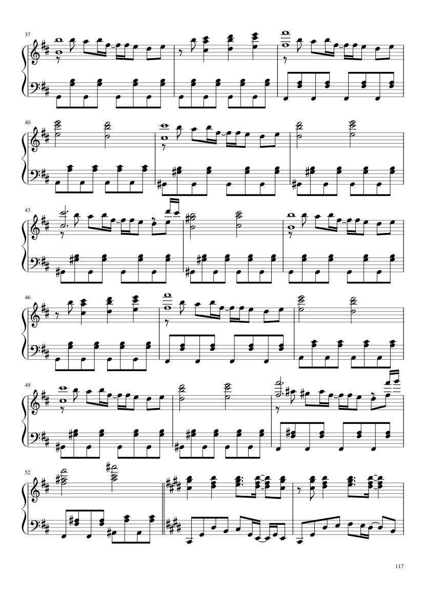 Undertale: Complete OST (101/101) (Update 160525) - piano sheet music page 117
