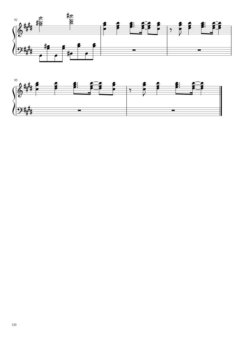 Undertale: Complete OST (101/101) (Update 160525) - piano sheet music page 120