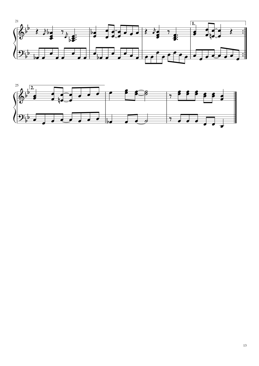 Undertale: Complete OST (101/101) (Update 160525) - piano sheet music page 13