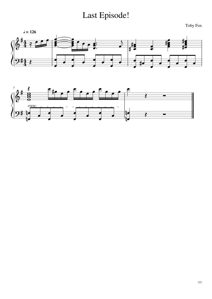 Undertale: Complete OST (101/101) (Update 160525) - piano sheet music page 121