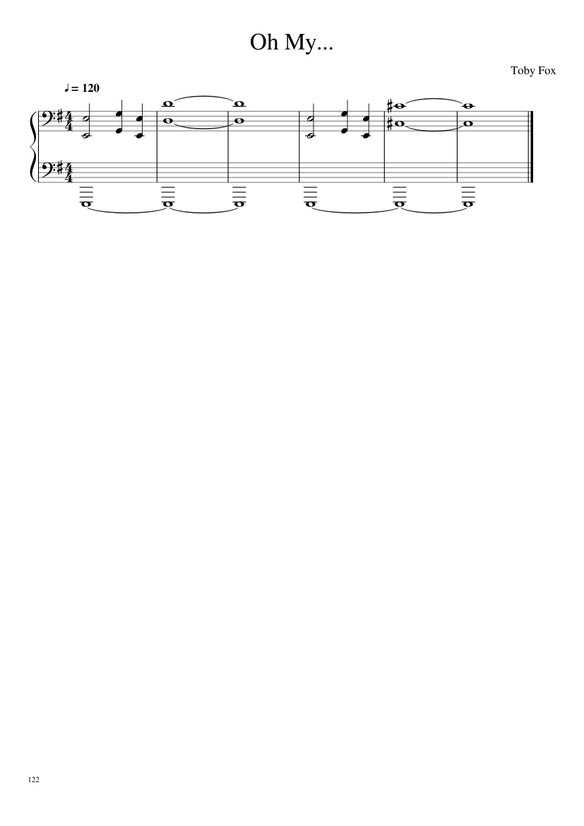 Undertale: Complete OST (101/101) (Update 160525) - piano sheet music page 122