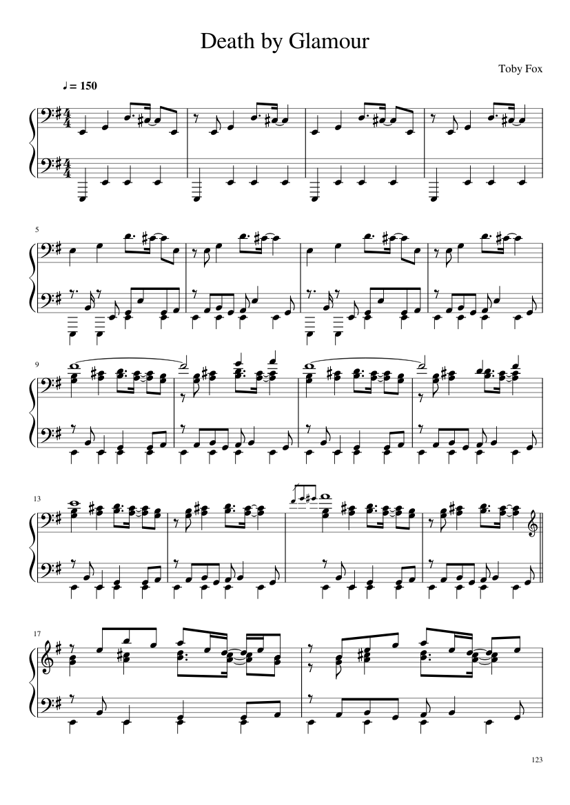Undertale: Complete OST (101/101) (Update 160525) - piano sheet music page 123