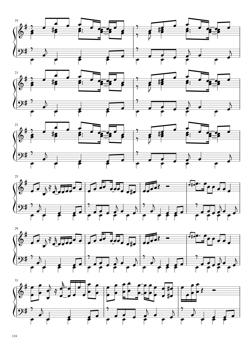Undertale: Complete OST (101/101) (Update 160525) - piano sheet music page 124