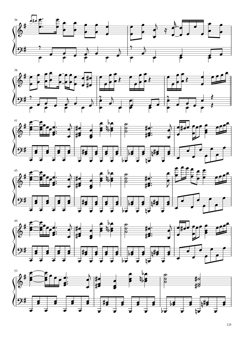 Undertale: Complete OST (101/101) (Update 160525) - piano sheet music page 125