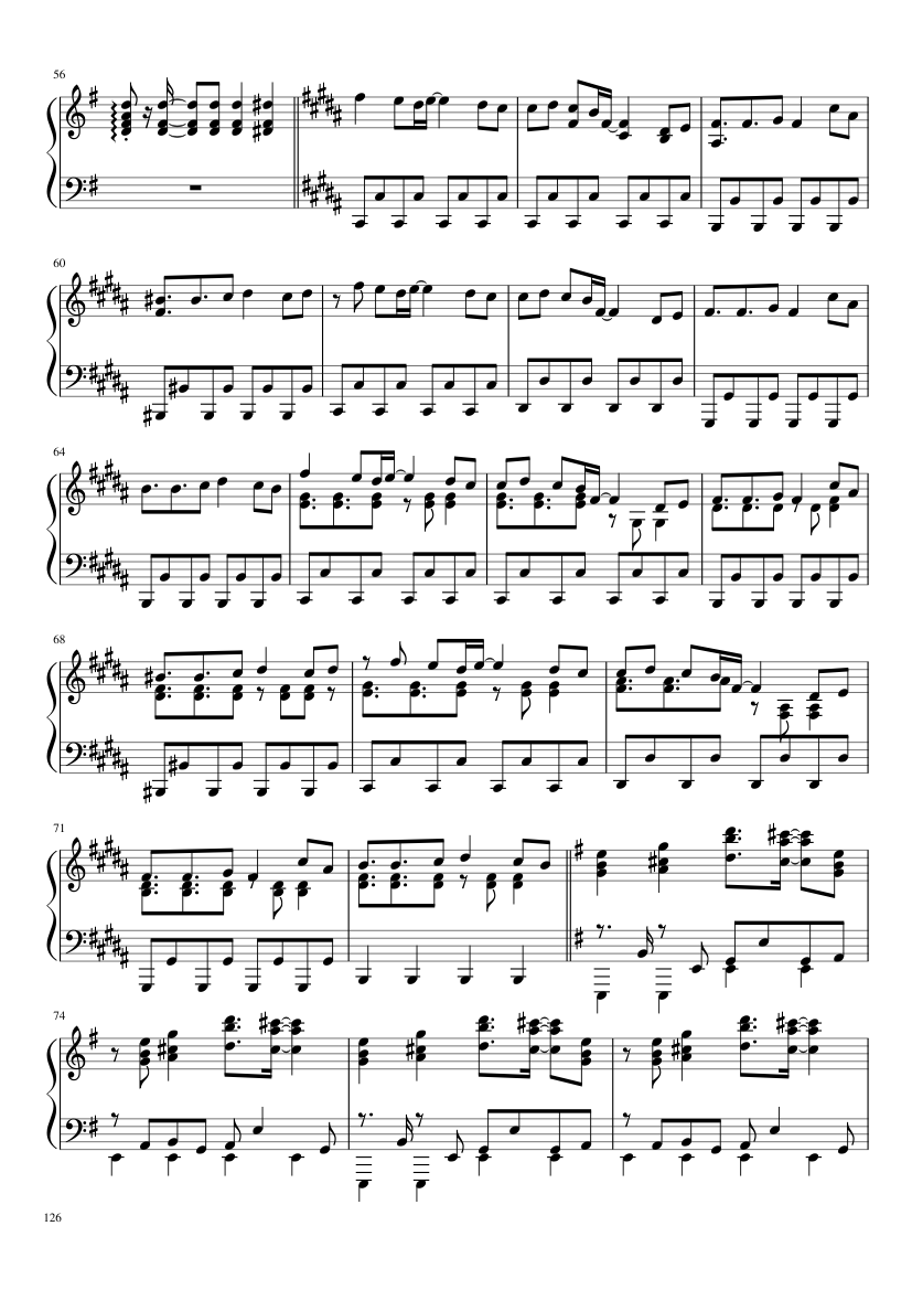 Undertale: Complete OST (101/101) (Update 160525) - piano sheet music page 126