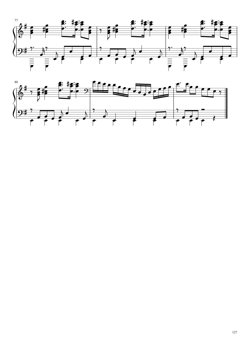 Undertale: Complete OST (101/101) (Update 160525) - piano sheet music page 127