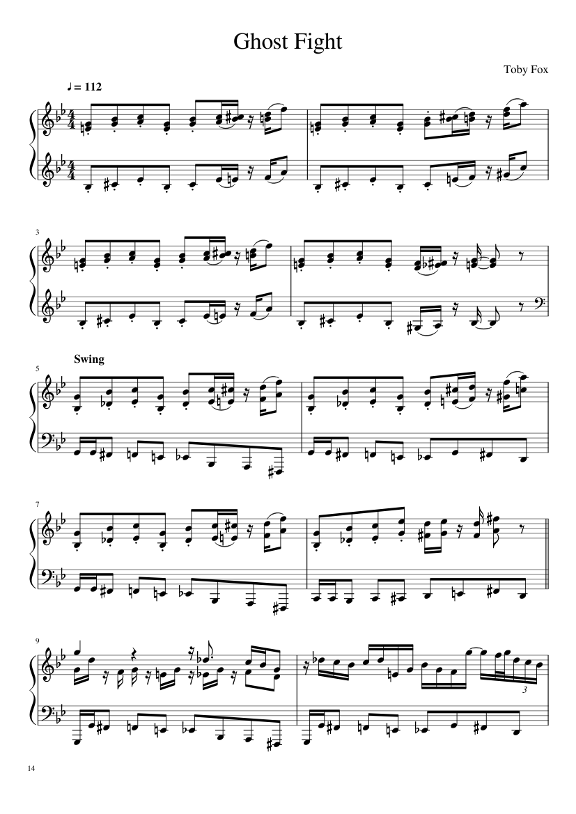 Undertale: Complete OST (101/101) (Update 160525) - piano sheet music page 14