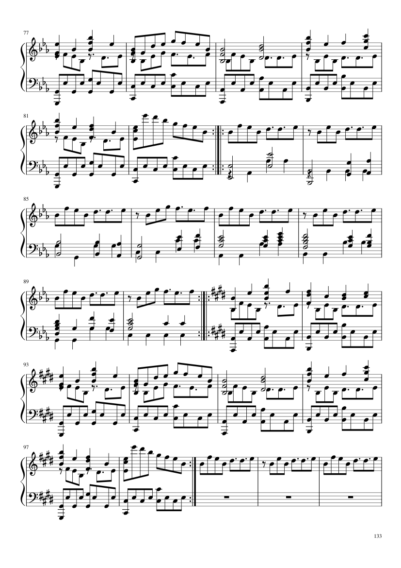 Undertale: Complete OST (101/101) (Update 160525) - piano sheet music page 133