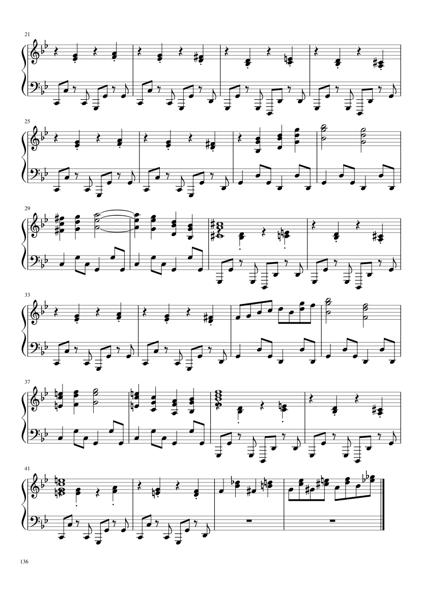 Undertale: Complete OST (101/101) (Update 160525) - piano sheet music page 136