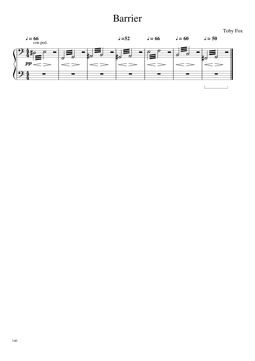Undertale: Complete OST (101/101) (Update 160525) - piano sheet music page 140