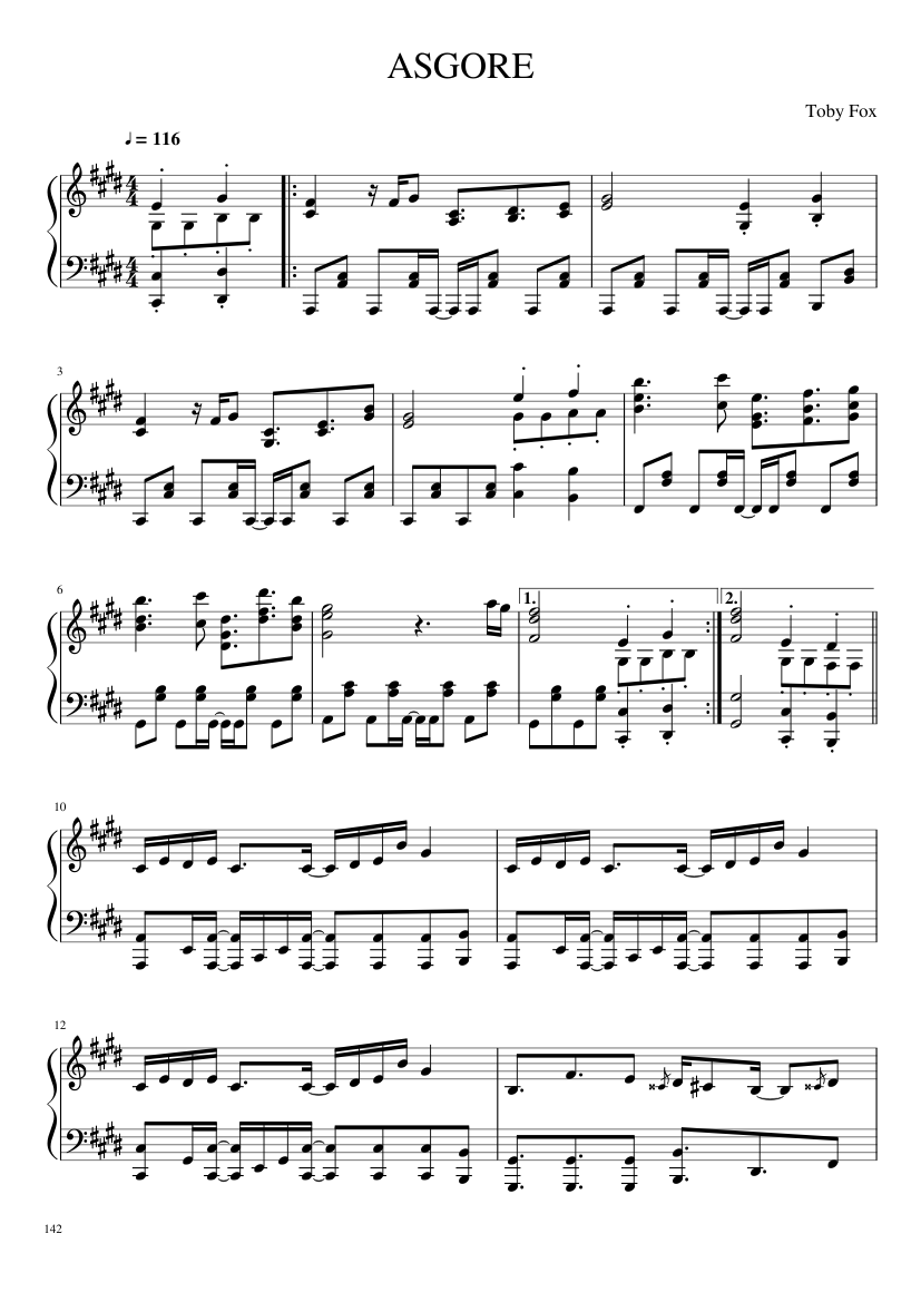 Undertale: Complete OST (101/101) (Update 160525) - piano sheet music page 142