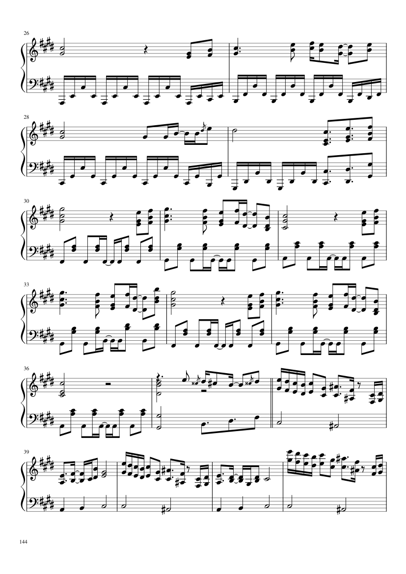 Undertale: Complete OST (101/101) (Update 160525) - piano sheet music page 144