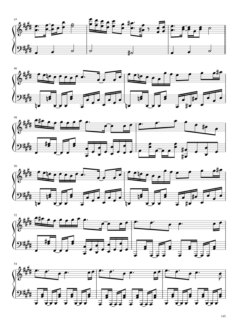 Undertale: Complete OST (101/101) (Update 160525) - piano sheet music page 145
