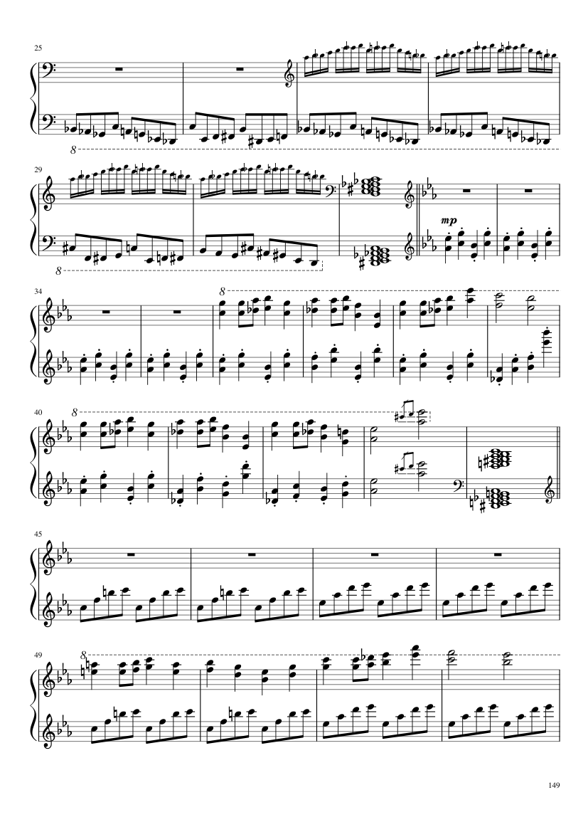 Undertale: Complete OST (101/101) (Update 160525) - piano sheet music page 149