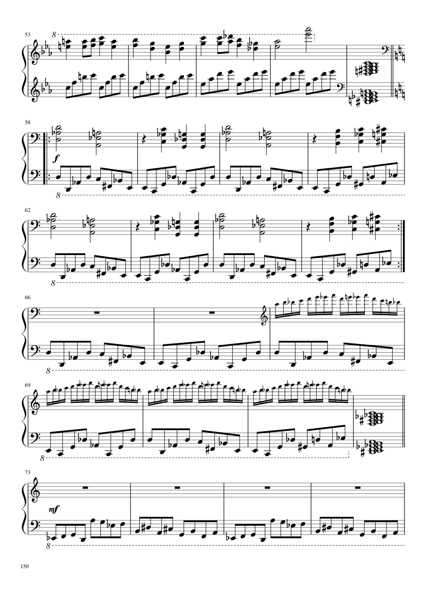 Undertale: Complete OST (101/101) (Update 160525) - piano sheet music page 150