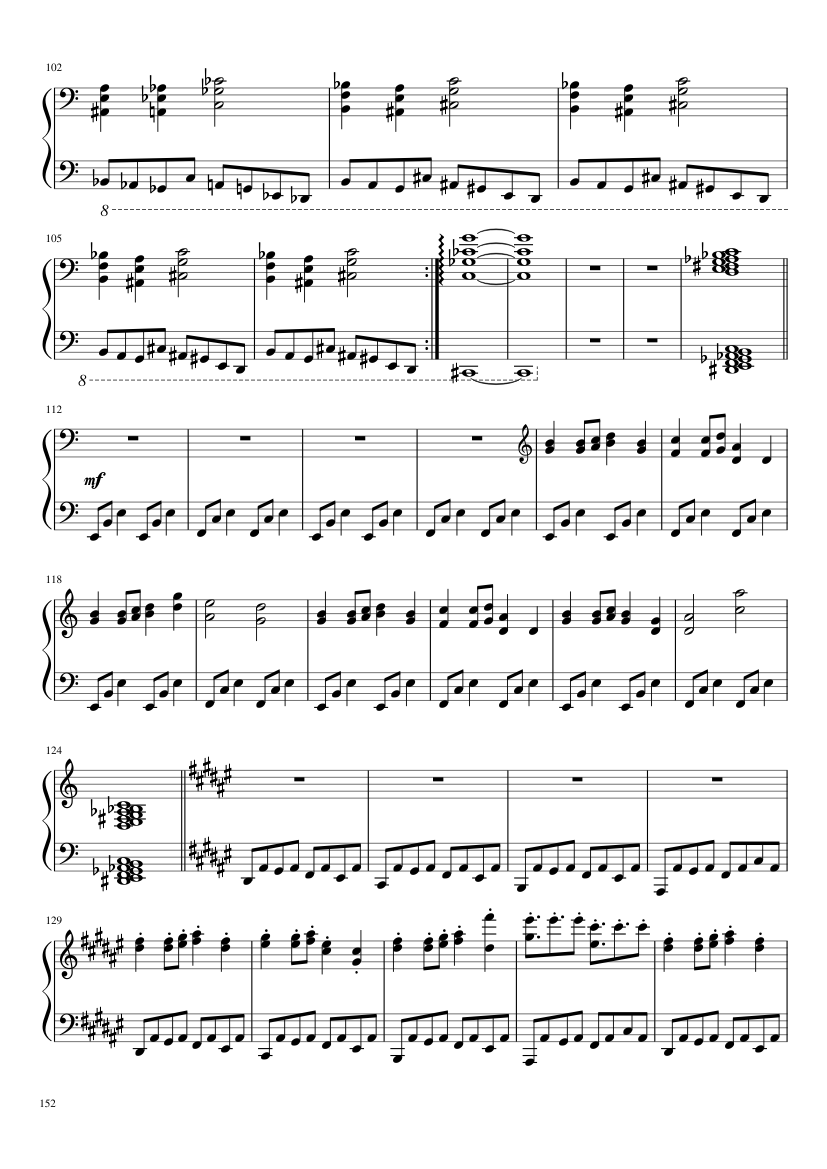 Undertale: Complete OST (101/101) (Update 160525) - piano sheet music page 152