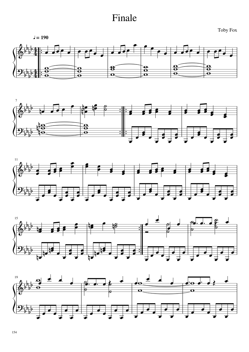 Undertale: Complete OST (101/101) (Update 160525) - piano sheet music page 154