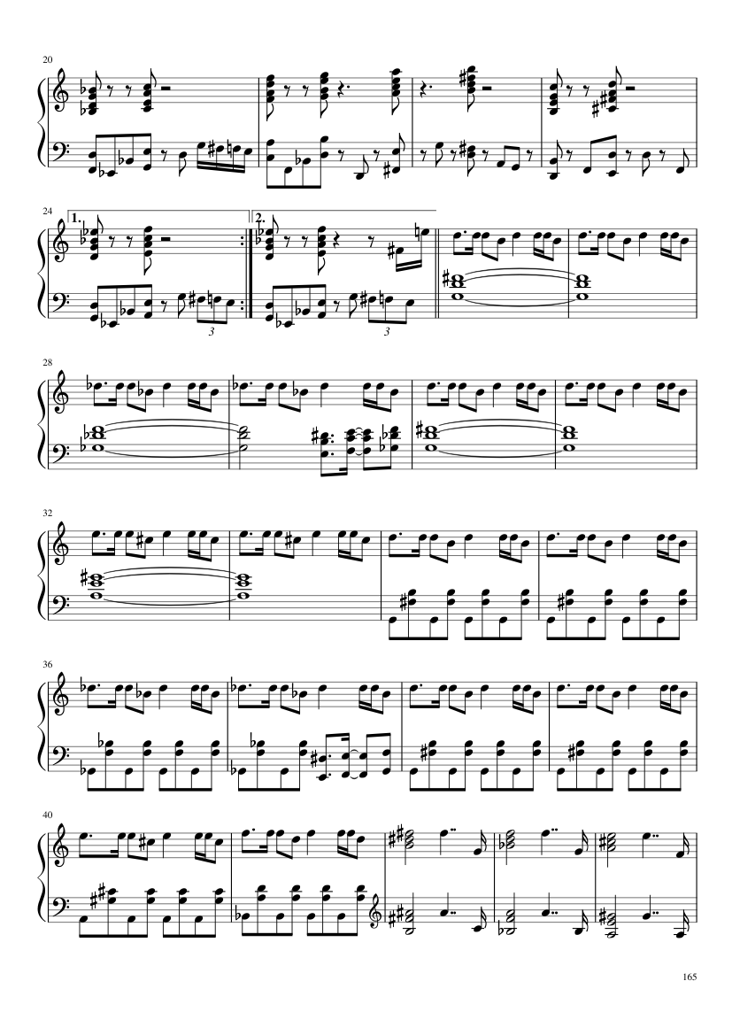 Undertale: Complete OST (101/101) (Update 160525) - piano sheet music page 165