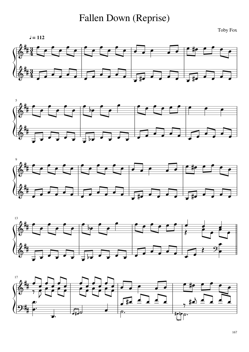 Undertale: Complete OST (101/101) (Update 160525) - piano sheet music page 167