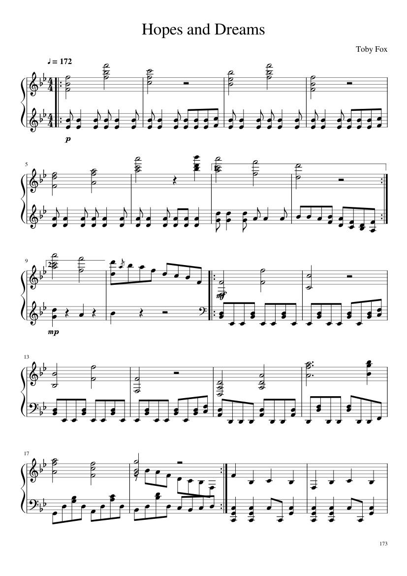 Undertale: Complete OST (101/101) (Update 160525) - piano sheet music page 173