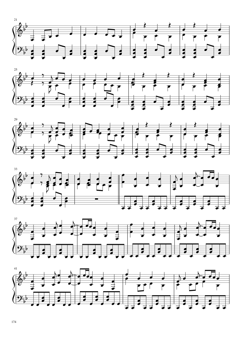 Undertale: Complete OST (101/101) (Update 160525) - piano sheet music page 174