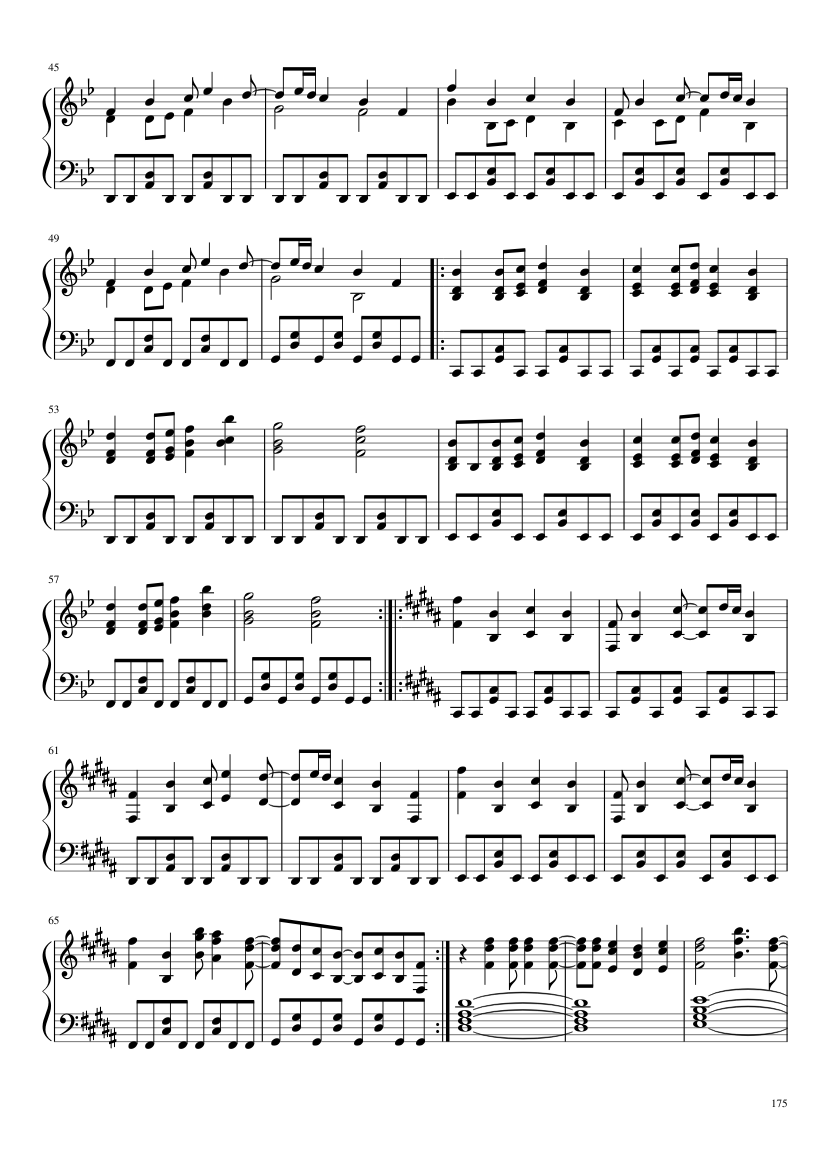 Undertale: Complete OST (101/101) (Update 160525) - piano sheet music page 175