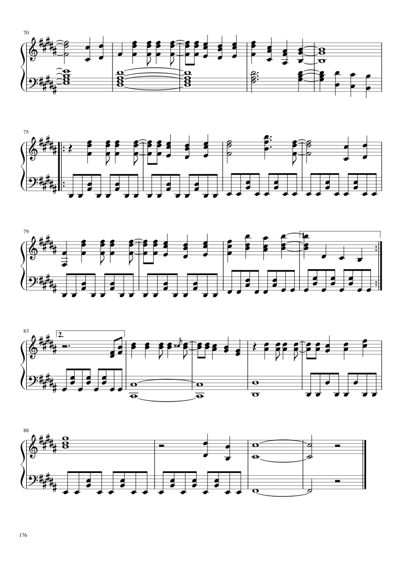 Undertale: Complete OST (101/101) (Update 160525) - piano sheet music page 176