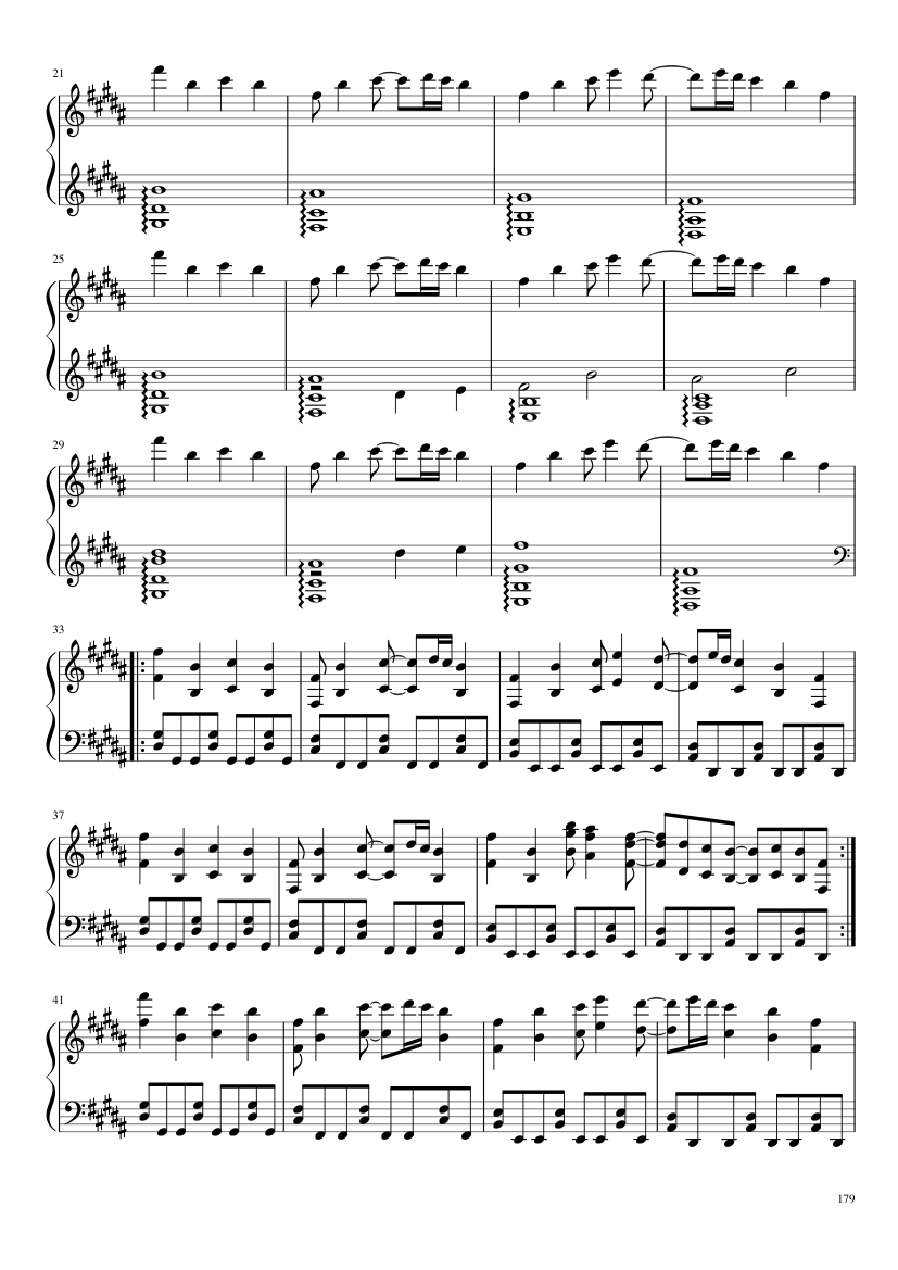 Undertale: Complete OST (101/101) (Update 160525) - piano sheet music page 179