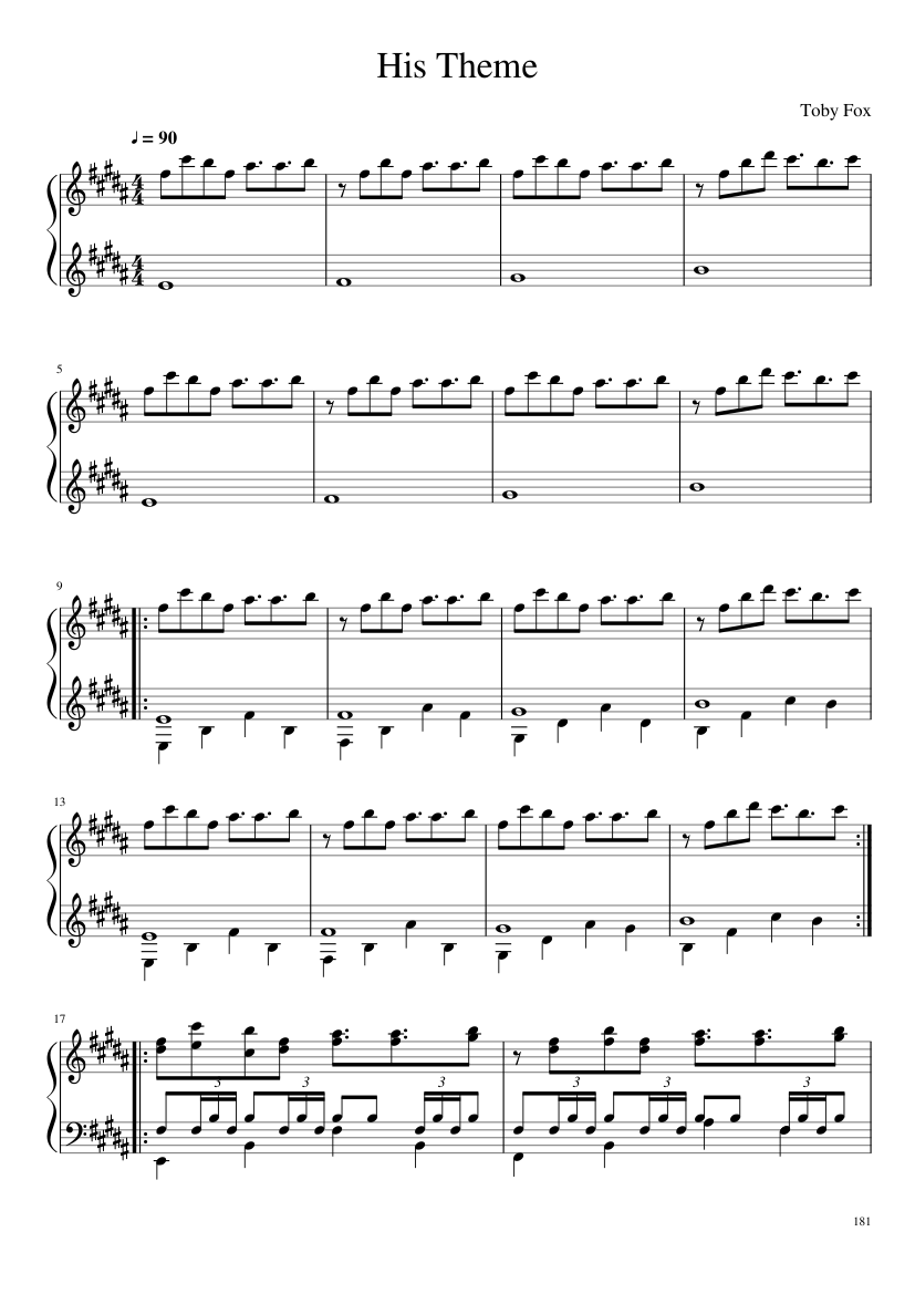 Undertale: Complete OST (101/101) (Update 160525) - piano sheet music page 181