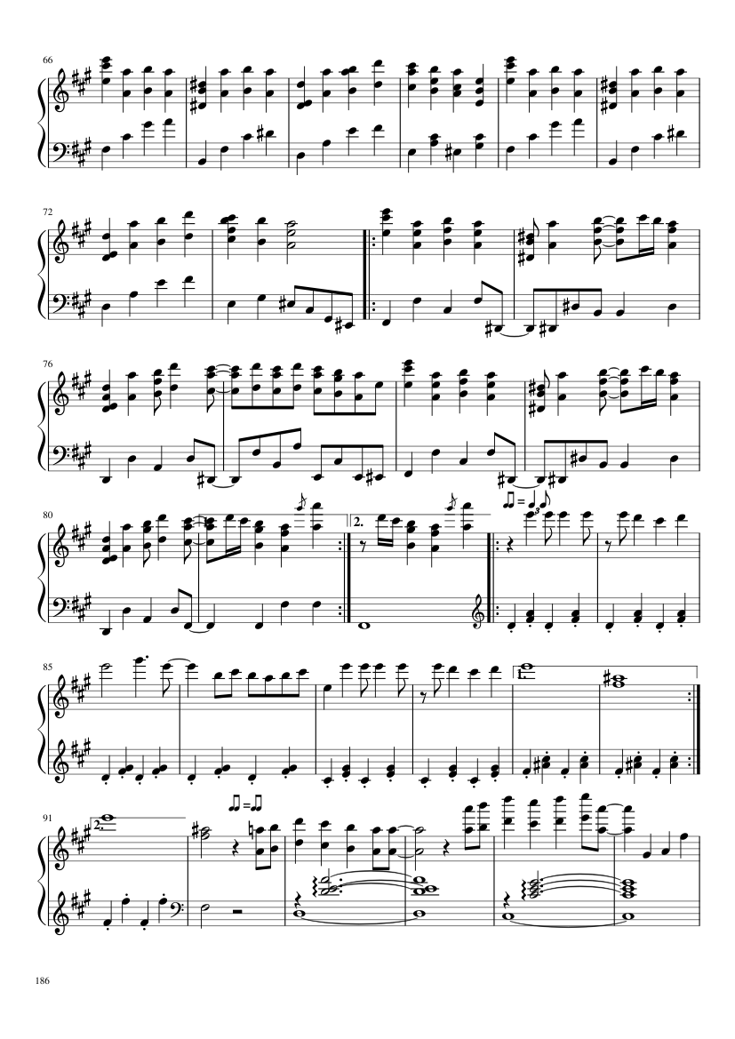 Undertale: Complete OST (101/101) (Update 160525) - piano sheet music page 186