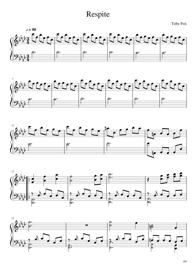 Undertale: Complete OST (101/101) (Update 160525) - piano sheet music page 189