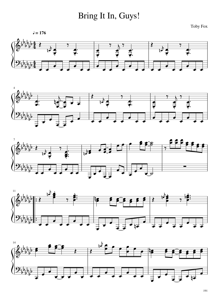 Undertale: Complete OST (101/101) (Update 160525) - piano sheet music page 191
