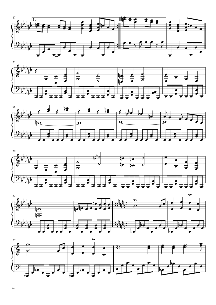 Undertale: Complete OST (101/101) (Update 160525) - piano sheet music page 192
