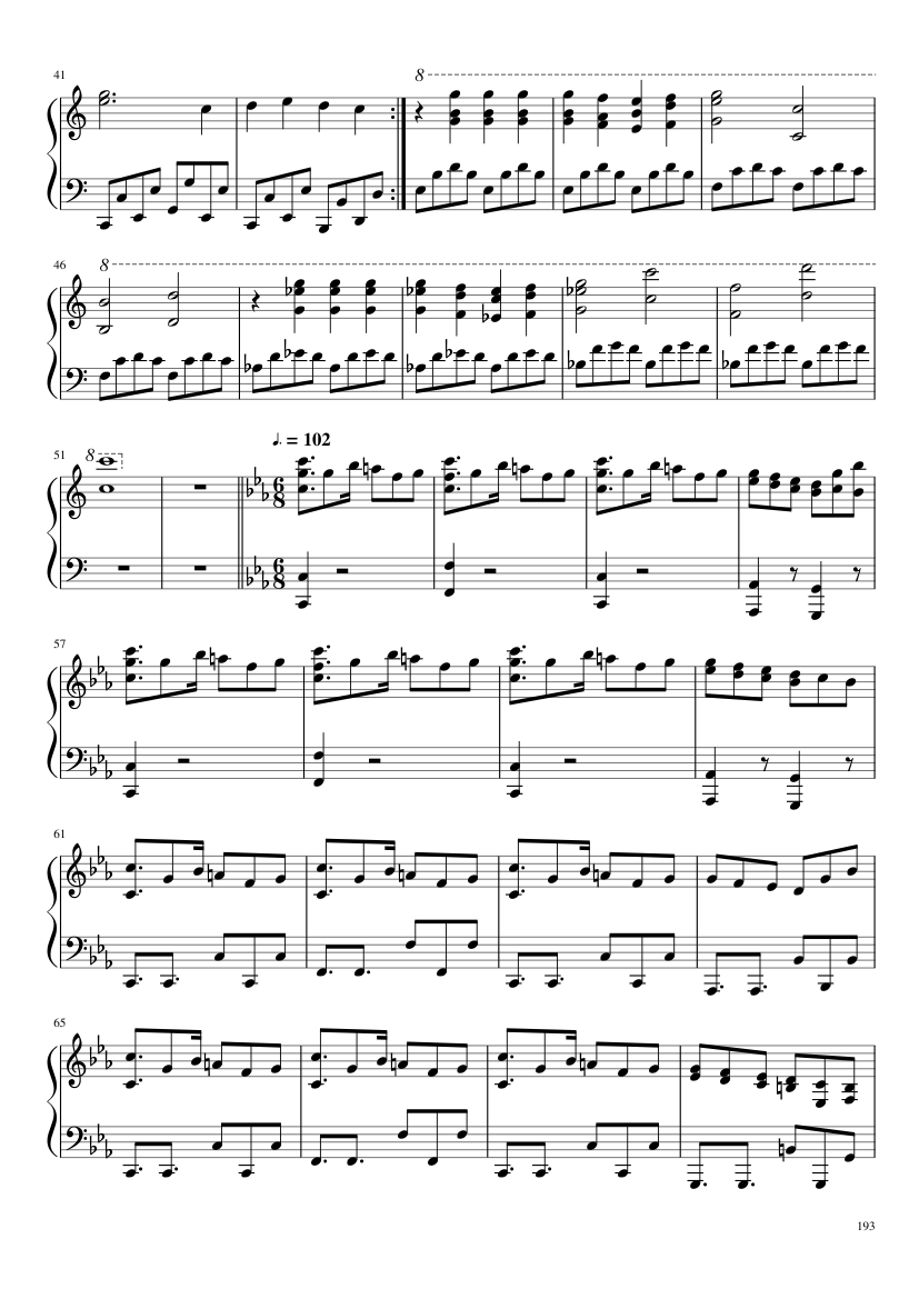Undertale: Complete OST (101/101) (Update 160525) - piano sheet music page 193