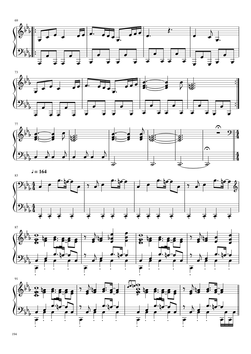 Undertale: Complete OST (101/101) (Update 160525) - piano sheet music page 194