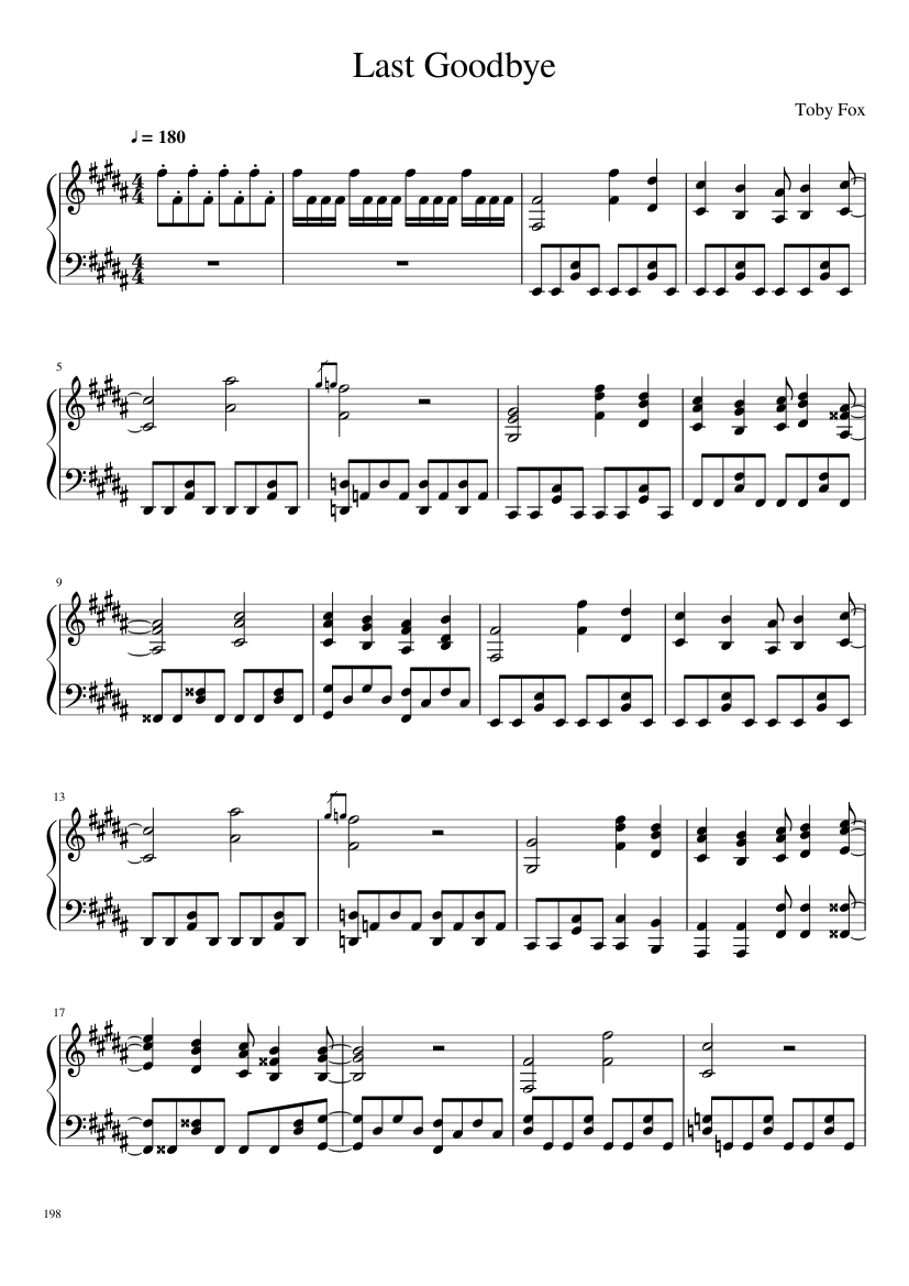 Undertale: Complete OST (101/101) (Update 160525) - piano sheet music page 198