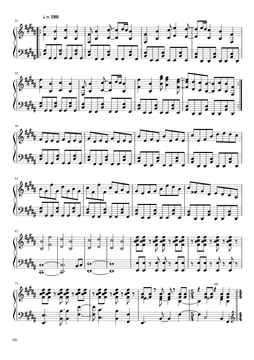 Undertale: Complete OST (101/101) (Update 160525) - piano sheet music page 200