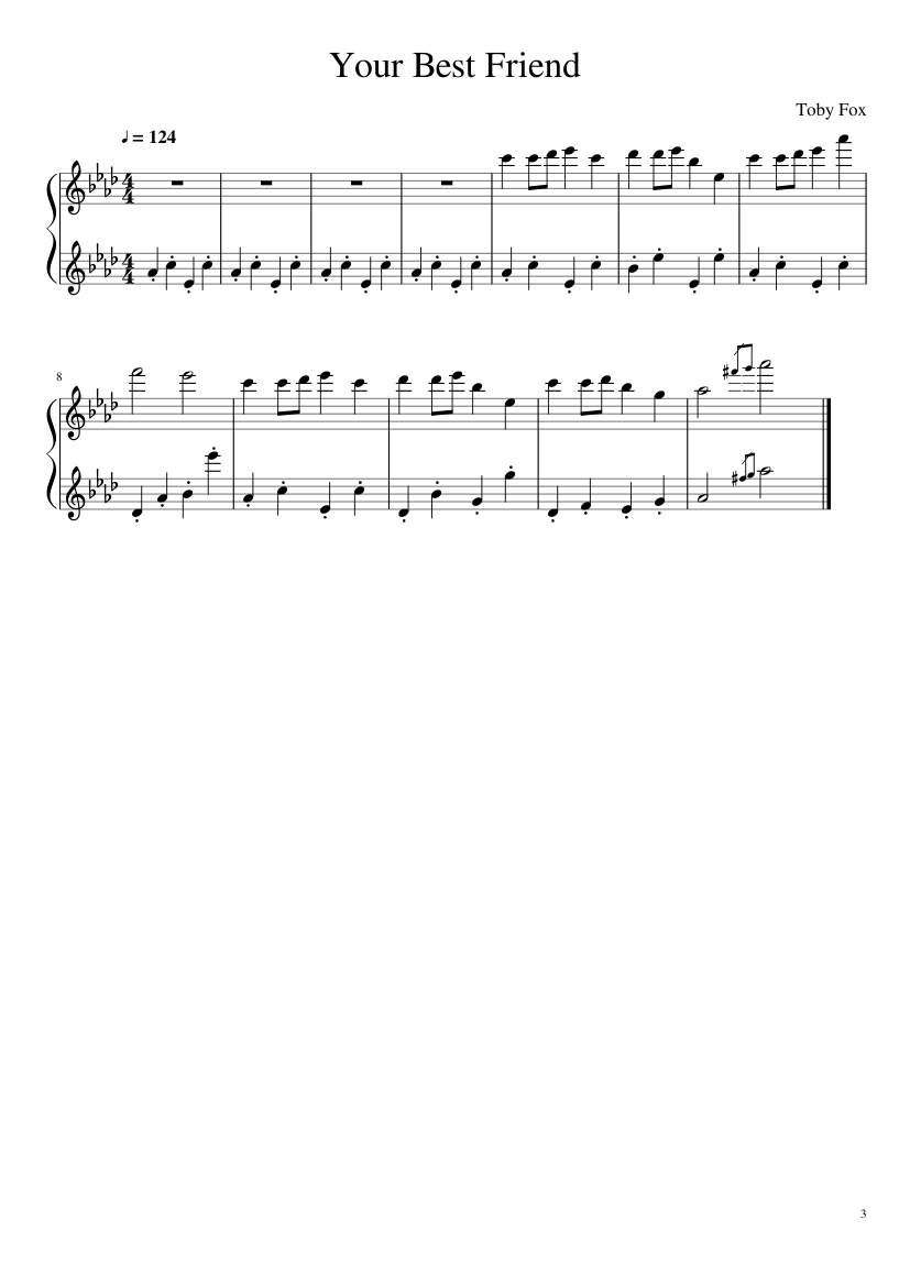 Undertale: Complete OST (101/101) (Update 160525) - piano sheet music page 3