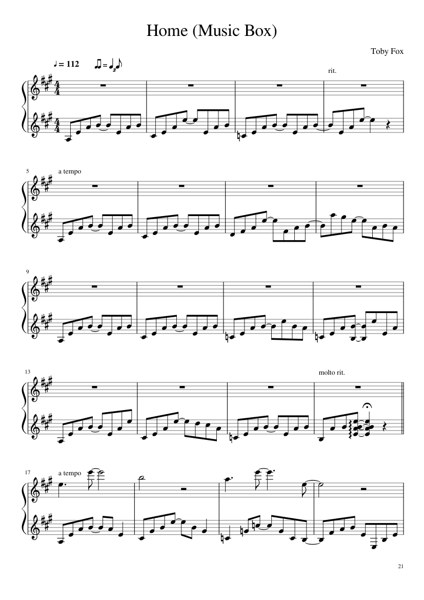 Undertale: Complete OST (101/101) (Update 160525) - piano sheet music page 21