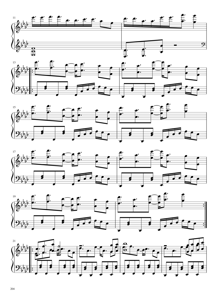 Undertale: Complete OST (101/101) (Update 160525) - piano sheet music page 204