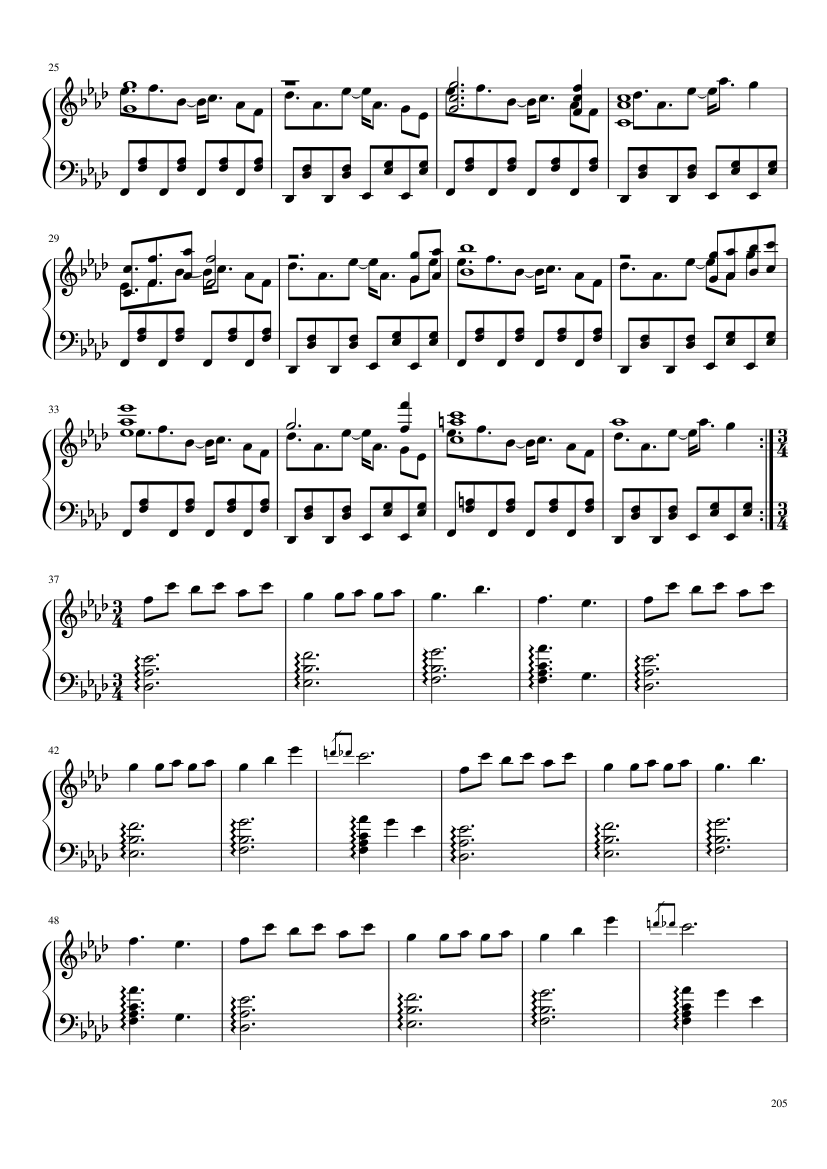 Undertale: Complete OST (101/101) (Update 160525) - piano sheet music page 205