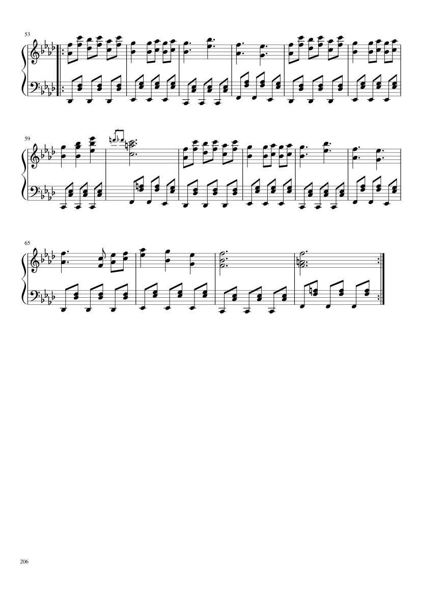 Undertale: Complete OST (101/101) (Update 160525) - piano sheet music page 206