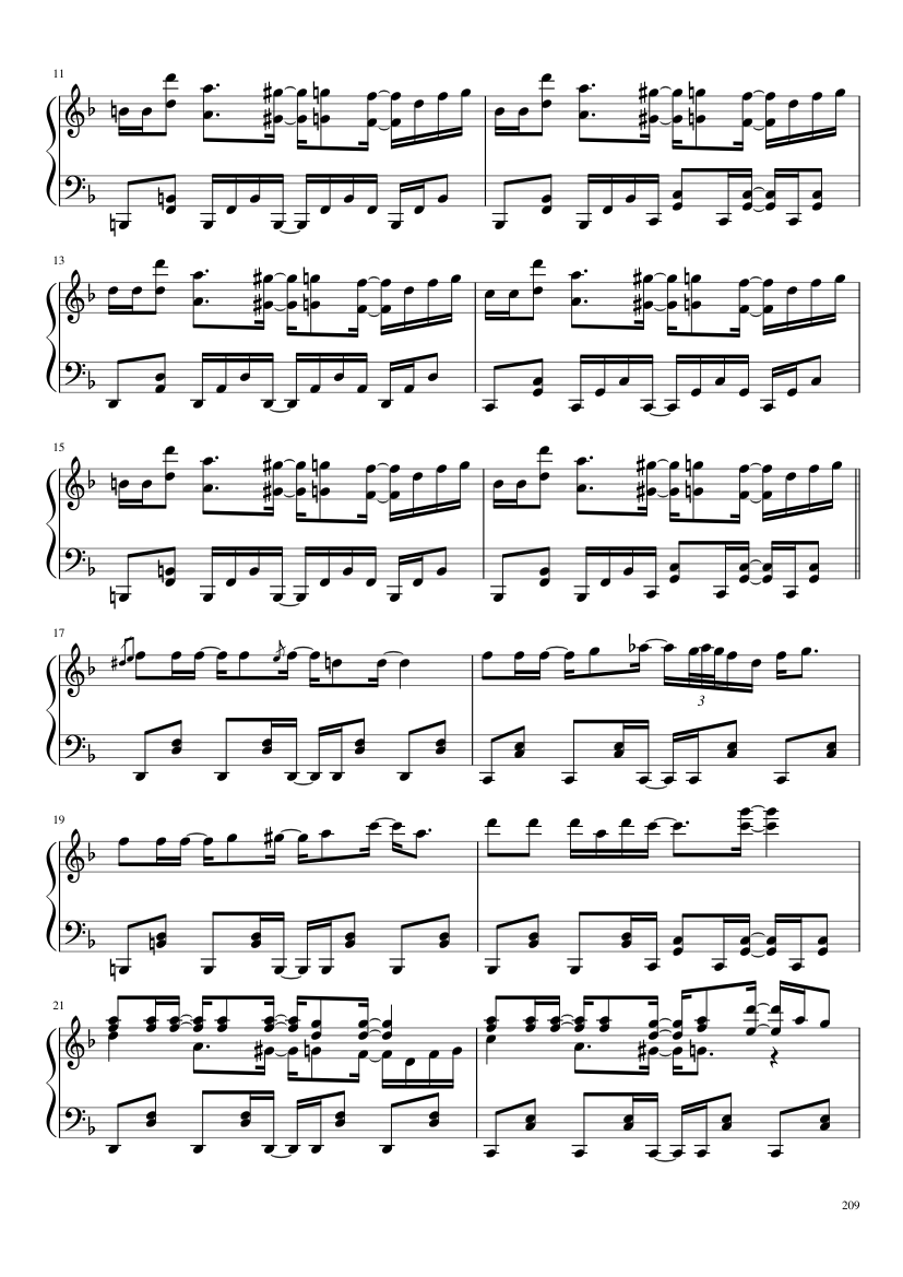 Undertale: Complete OST (101/101) (Update 160525) - piano sheet music page 209