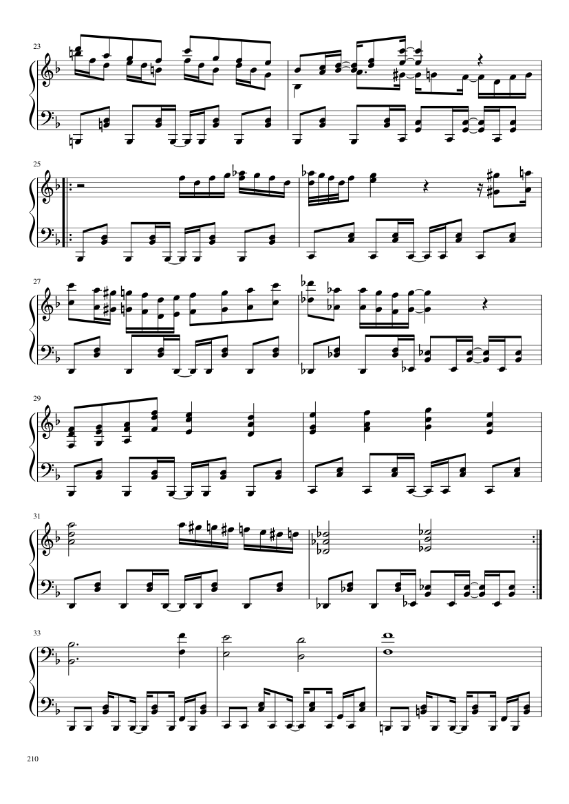 Undertale: Complete OST (101/101) (Update 160525) - piano sheet music page 210
