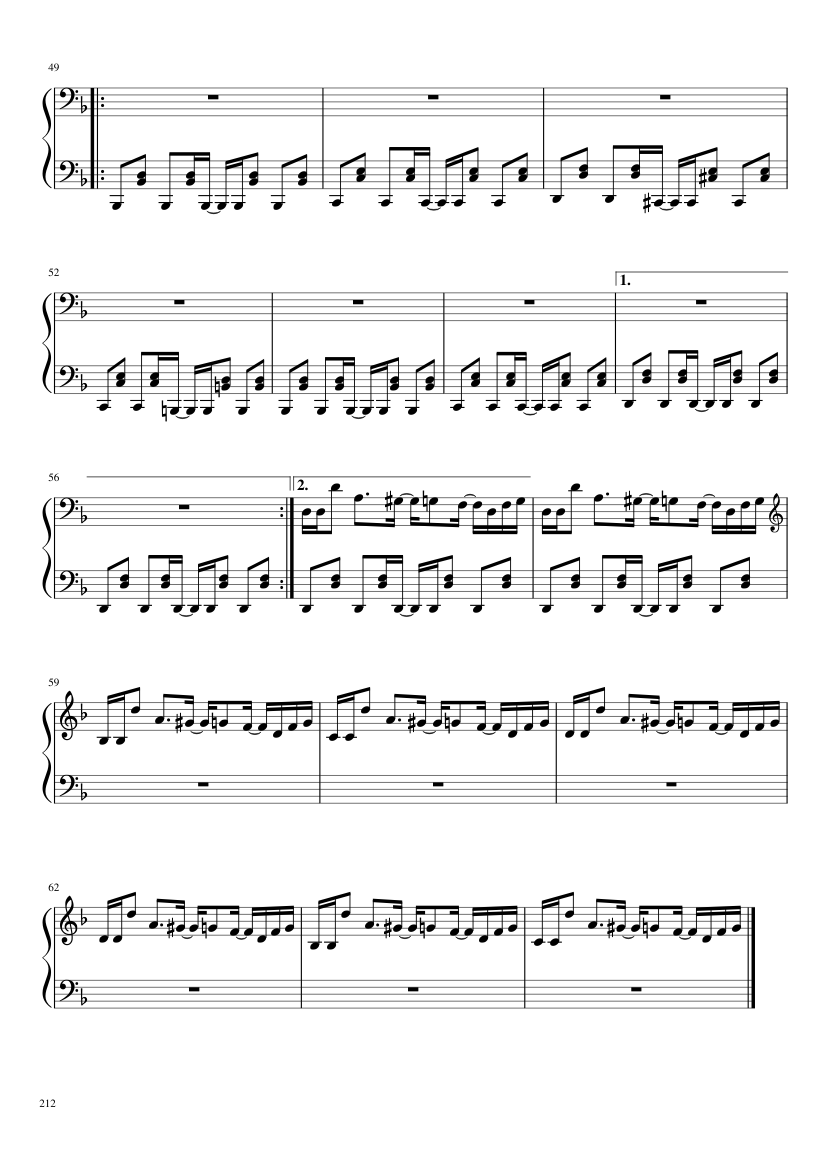 Undertale: Complete OST (101/101) (Update 160525) - piano sheet music page 212