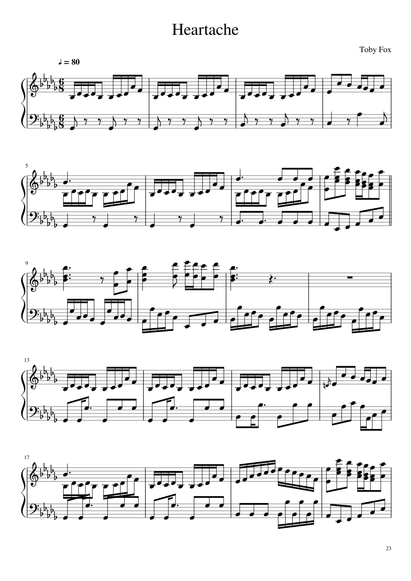 Undertale: Complete OST (101/101) (Update 160525) - piano sheet music page 23
