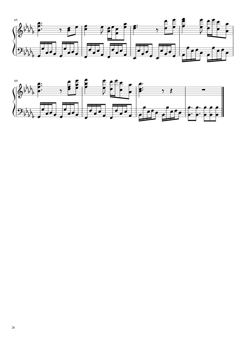 Undertale: Complete OST (101/101) (Update 160525) - piano sheet music page 26