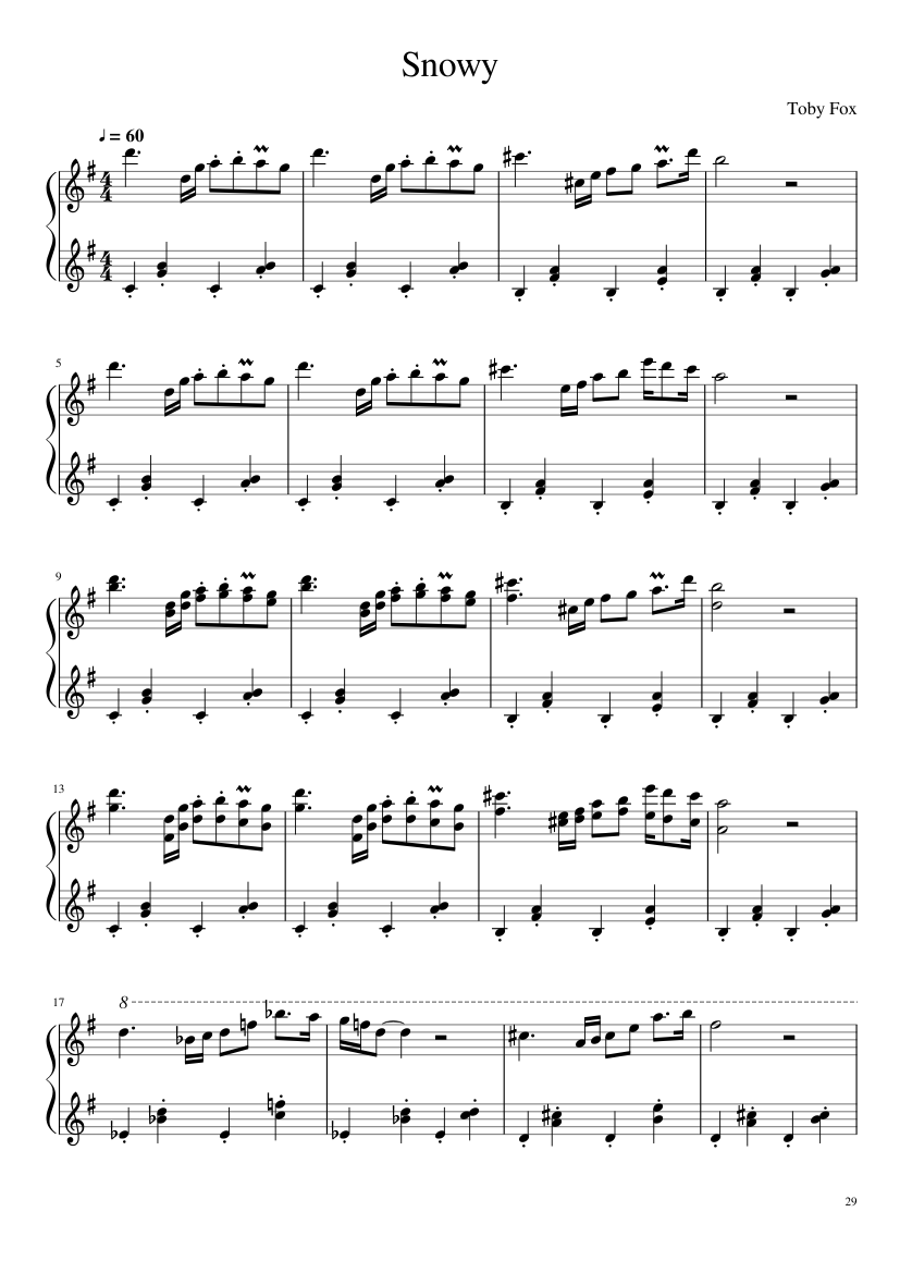 Undertale: Complete OST (101/101) (Update 160525) - piano sheet music page 29